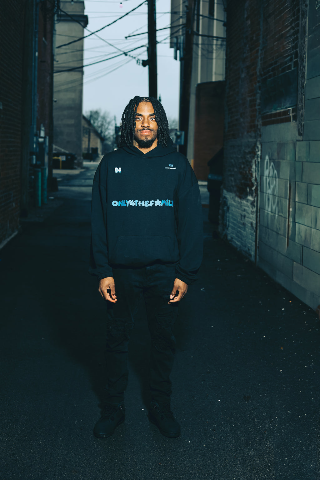 "Black" and Blue 04TF "26" Tracksuit Hoodie