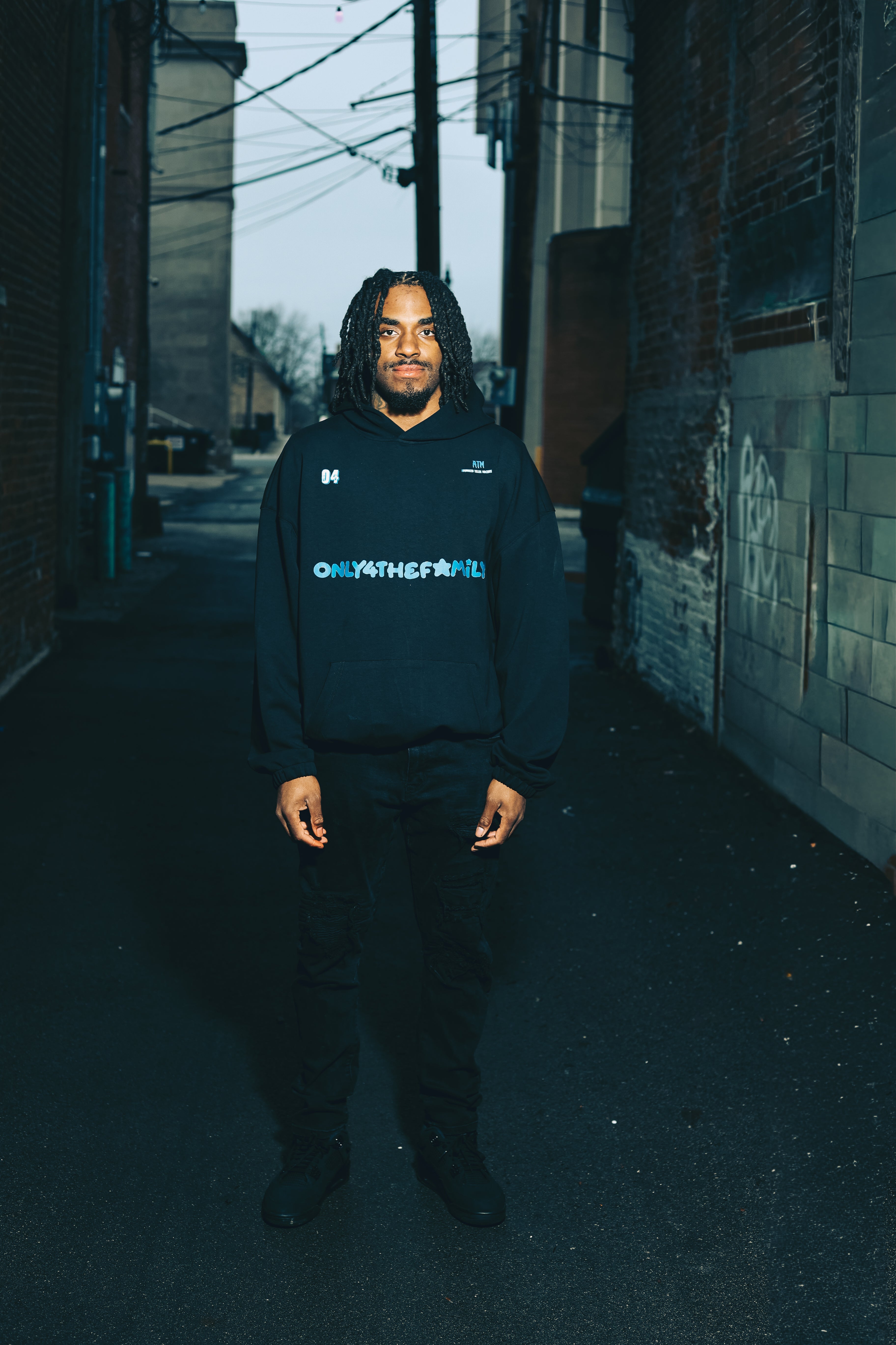 "Black" and Blue 04TF "26" Tracksuit Hoodie