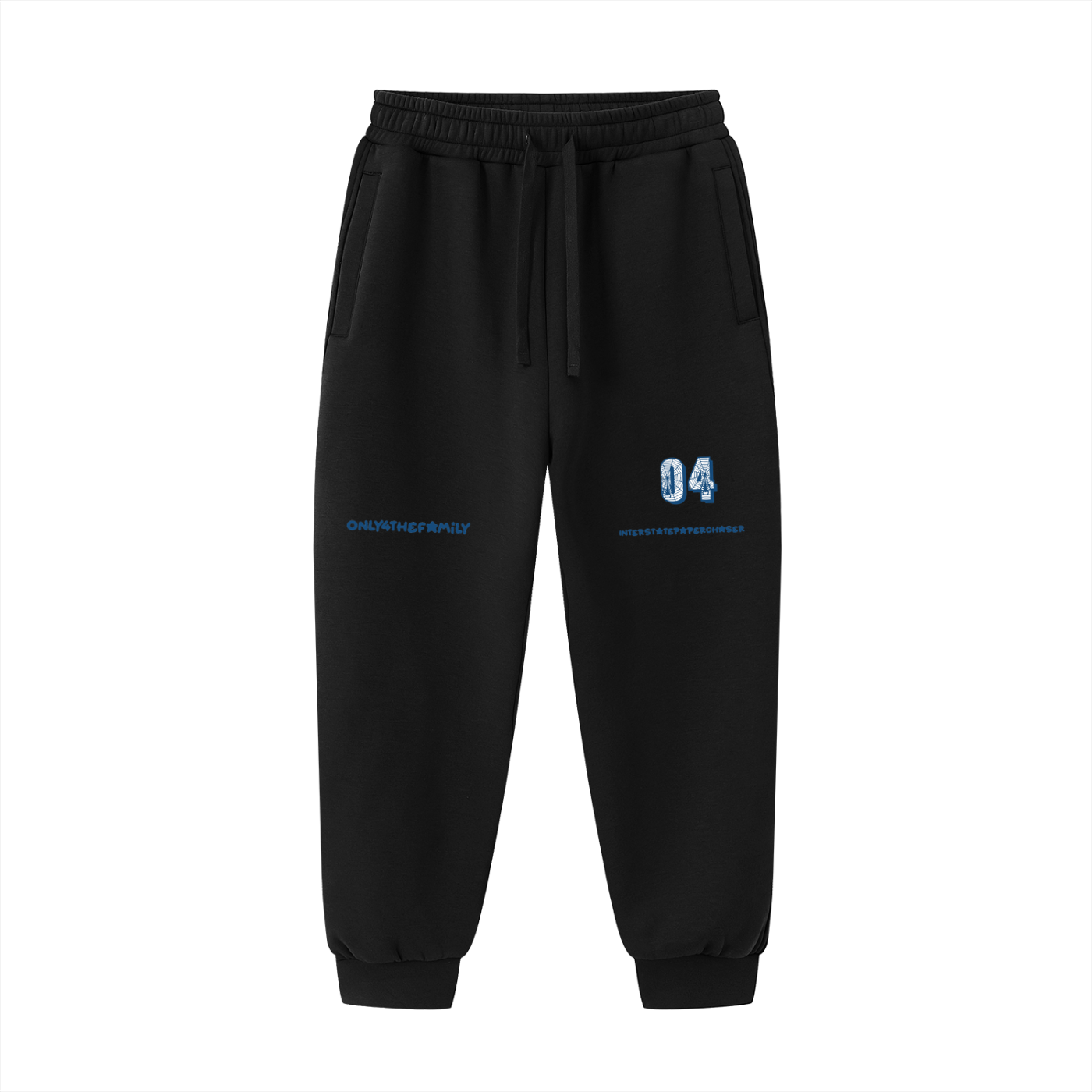 "Black" and Blue 04TF "26" tracksuit sweatpants